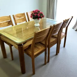 Bàn ăn gỗ Hương Xám 6 ghế Nội Thất Thịnh Phát Đà Nẵng