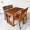 Bàn ăn gỗ Me Tây nguyên tấm chân gỗ nguyên khối cao cấp tại Nội thất Thịnh Phát
