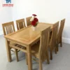 Bàn ăn gỗ Sồi khuông tranh 6 ghế Nội Thất Thịnh Phát Đà Nẵng