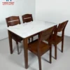 Bàn ăn gỗ Sồi mặt đá 4 ghế Nội Thất Thịnh Phát Đà Nẵng