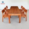 Bàn ăn gỗ Xoan Đào mặt gỗ 6 ghế Nội Thất Thịnh Phát Đà Nẵng