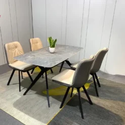 Bàn ăn mặt đá nhập khẩu 4 ghế cao cấp Nội Thất Thịnh Phát Đà Nẵng