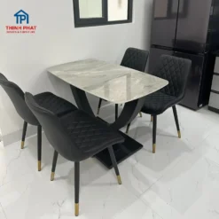 Bàn ăn mặt đá nhập khẩu 4 ghế tốt Nội Thất Thịnh Phát Đà Nẵng