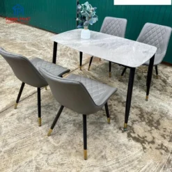 Bàn ăn mặt đá nhập khẩu 4 ghế bền bỉ Nội Thất Thịnh Phát Đà Nẵng