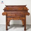 Bàn thờ gỗ Chiu Liu 2 tầng tai cuốn sệ góc trực diện trang nghiêm tại Nội Thất Thịnh Phát