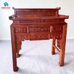 Bàn thờ gỗ Tràm 2 tầng chạm Nội Thất Thịnh Phát Đà Nẵng đẹp