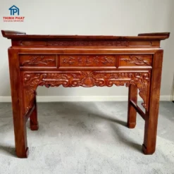 Bàn thờ gỗ Tràm 1 tầng chạm Nội Thất Thịnh Phát Đà Nẵng đẹp