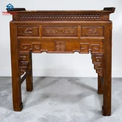 Bàn thờ gỗ Tràm 1 tầng chạm Nội Thất Thịnh Phát Đà Nẵng