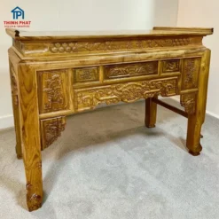 Bàn thờ gỗ Tràm 1 tầng chạm Nội Thất Thịnh Phát Đà Nẵng cao cấp