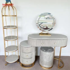 Bàn trang điểm bọc nỉ kèm kệ lồng chim Nội Thất Thịnh Phát Đà Nẵng