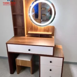 Bàn trang điểm gỗ MDF tab lệch gương led đẹp Nội Thất Thịnh Phát Đà Nẵng