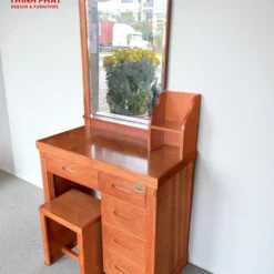 Bàn trang điểm gỗ Xoan Đào ngăn kéo gương gợn sóng Nội Thất Thịnh Phát Đà Nẵng