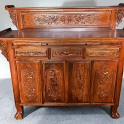 Bàn thờ gỗ Chiu Liu 2 tầng hộc tủ Nội Thất Thịnh Phát đẹp