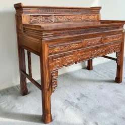 Bàn thờ gỗ Chiu Liu 2 tầng sệ vuông Nội Thất Thịnh Phát cao cấp