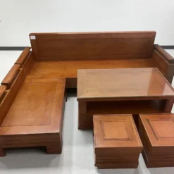 Ghế sofa gỗ Beech cao cấp thiết kế góc chữ L tại Nội Thất Thịnh Phát Đà Nẵng