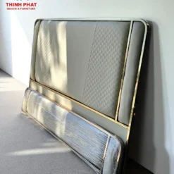 Giường bọc da khung inox Nội Thất Thịnh Phát Đà Nẵng - đầu giường