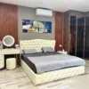 Giường bọc da khung gỗ MDF Nội Thất Thịnh Phát Đà Nẵng-màu trắng