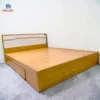 Giường gỗ MDF Melamine ngăn kéo đầu bo vuông tại Thịnh Phát Đà Nẵng