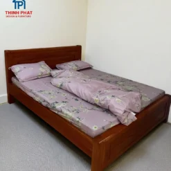 Giường gỗ Tràm mẫu vạt tại nhà khách Nội Thất Thịnh Phát Đà Nẵng