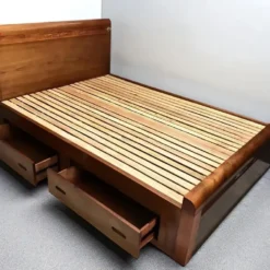 Giường vạt gỗ Xoan Đào mẫu ngăn kéo Nội Thất Thịnh Phát Đà Nẵng