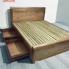 giường vạt gỗ đỏ mẫu ngăn kéo tại Nội Thất Thịnh Phát Đà Nẵng