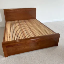 giường gỗ xoan đào thịt 100% vạt nan tự nhiên chắc chắn thiết kế hiện đại phòng ngủ Đà Nẵng