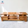 Kệ tivi gỗ Hương xám phong cách Nhật hiện đại có kệ mở và ngăn kéo tiện dụng tại Đà Nẵng