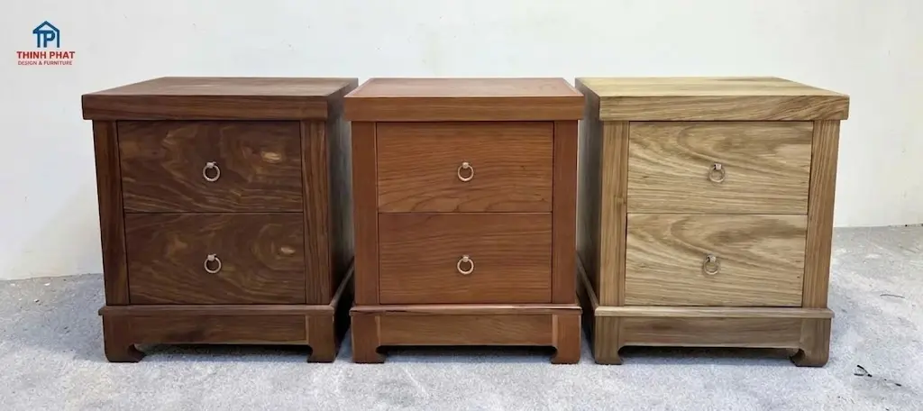 Tủ đầu giường 2 ngăn kéo phẳng đẹp tại Nội thất Thịnh Phát Đà Nẵng