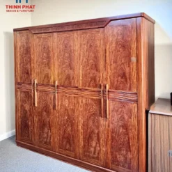 Tủ quần áo gỗ Cẩm 5 cánh chân thuyền Nội Thất Thịnh Phát Đà Nẵng