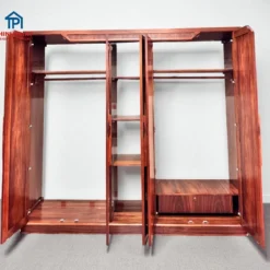 Tủ quần áo gỗ Cẩm 5 cánh chân thuyền cao cấp Nội Thất Thịnh Phát Đà Nẵng