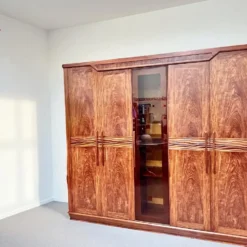 Tủ quần áo gỗ Cẩm 5 cánh chân thuyền kính đẳng cấp Nội Thất Thịnh Phát Đà Nẵng
