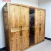 Tủ quần áo gỗ Hương Xám 5 cánh sóng kính Nội Thất Thịnh Phát Đà Nẵng