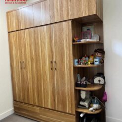 Tủ quần áo gỗ MDF 2 tầng 4 cánh kệ Nội Thất Thịnh Phát Đà Nẵng