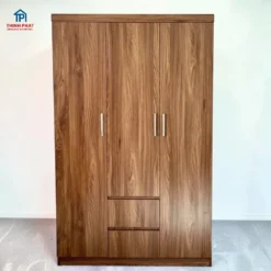 Tủ quần áo gỗ MDF 3 cánh màu óc chó cao cấp tại Thịnh Phát Đà Nẵng
