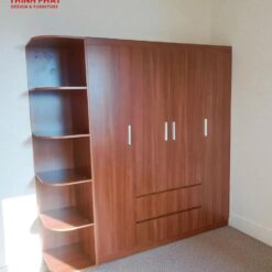 Tủ quần áo gỗ MDF 4 cánh kệ Nội Thất Thịnh Phát Đà Nẵng