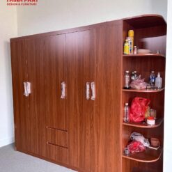 Tủ quần áo gỗ MDF 5 cánh kệ đẹp Nội Thất Thịnh Phát Đà Nẵng