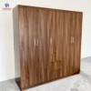 Tủ quần áo gỗ mdf 5 cánh màu óc chó sang trọng tại Nội thất Thịnh Phát