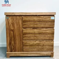 Tủ quần áo mẫu Nhật cánh đơn gỗ Hương xám góc trực diện tại Nội thất Thịnh Phát Đà Nẵng