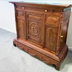 Tủ thờ gỗ Tràm cửa hông Nội Thất Thịnh Phát Đà Nẵng