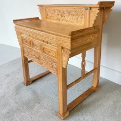 Bàn thờ gỗ Gõ 2 tầng chạm Nội Thất Thịnh Phát đẹp