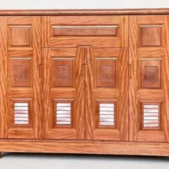 Tủ giày gỗ Xoan Đào đục chớp Nội Thất Thịnh Phát chất lượng cao