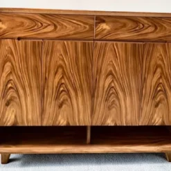 Tủ giày chân trống Gỗ Hương Xám Nội Thất Thịnh Phát đẹp