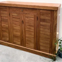 Tủ giày gỗ Hương Xám lá ngang Nội Thất Thịnh Phát