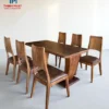 Bàn ăn gỗ Sồi chân U 6 ghế Nội Thất Thịnh Phát