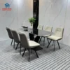 Bàn ăn mặt đá nhập khẩu 6 ghế chân V Nội Thất Thịnh Phát Đà Nẵng