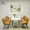 Bàn ăn mặt đá nhập khẩu 6 ghế chân thẳng Nội Thất Thịnh Phát Đà Nẵng