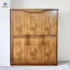 Tủ quần áo gỗ Hương Xám 3 cánh thuyền sóng góc trực diện tại 466 Ngô Quyền Đà Nẵng