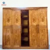 Tủ quần áo gỗ gỗ Hương Xám 5 cánh sóng kính trực diện tại Thịnh Phát Đà Nẵng