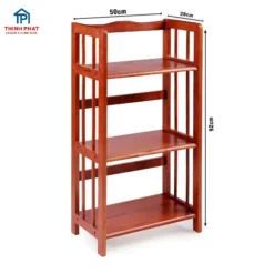kệ sách gỗ đứng ngang 50cm 3 tầng cho phòng khách tại Đà Nẵng