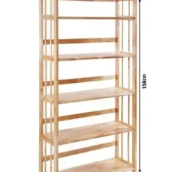 kệ sách gỗ 4 tầng ngang 80cm cho phòng khách nhà phố Đà Nẵng